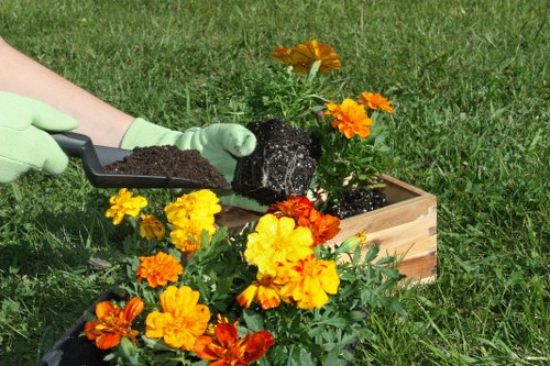 Local transfer station handling recyclable garden materials